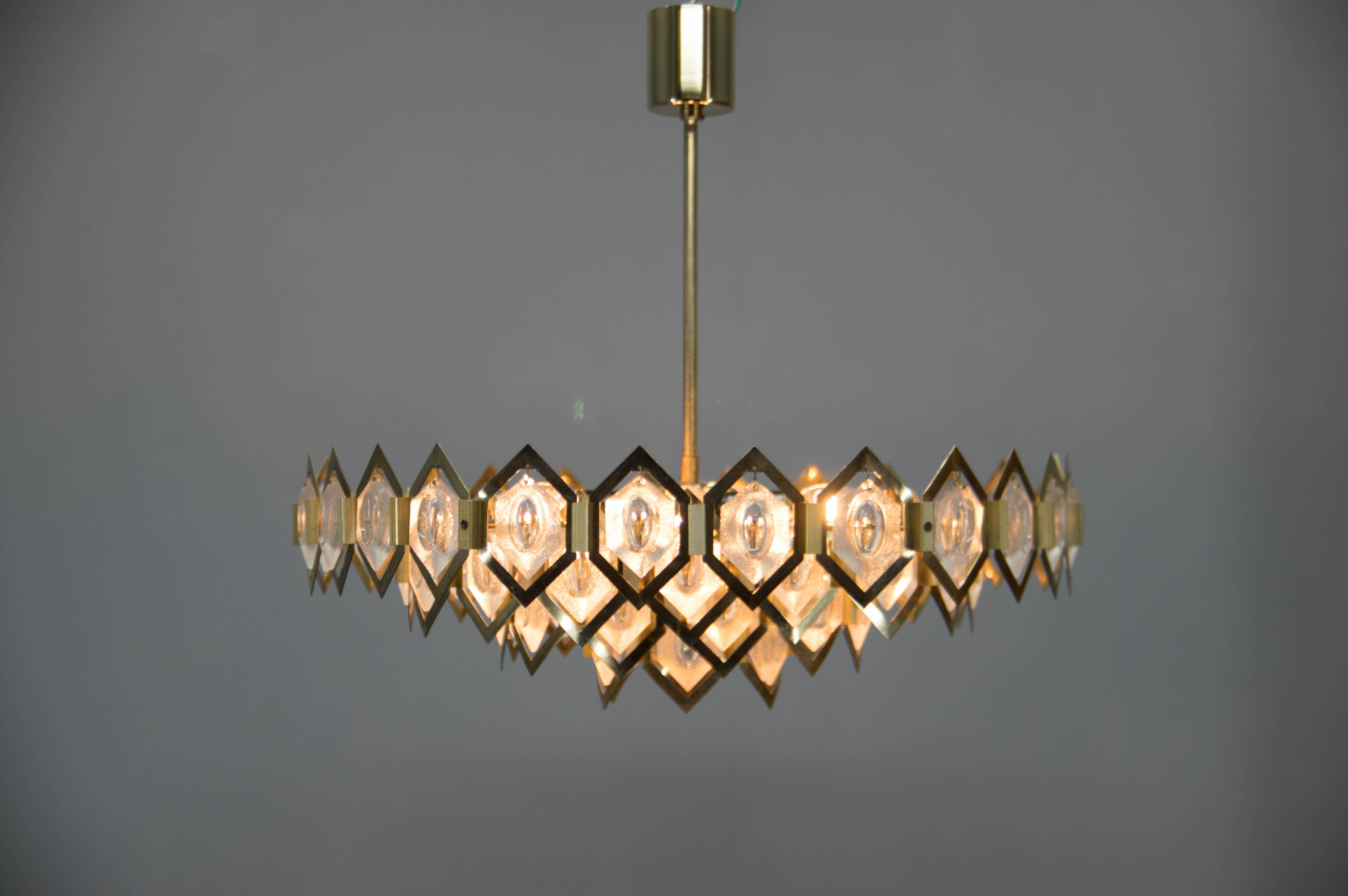 Midcentury Chandelier Designed by Bejvl for Kamenicky Senov, 1960s