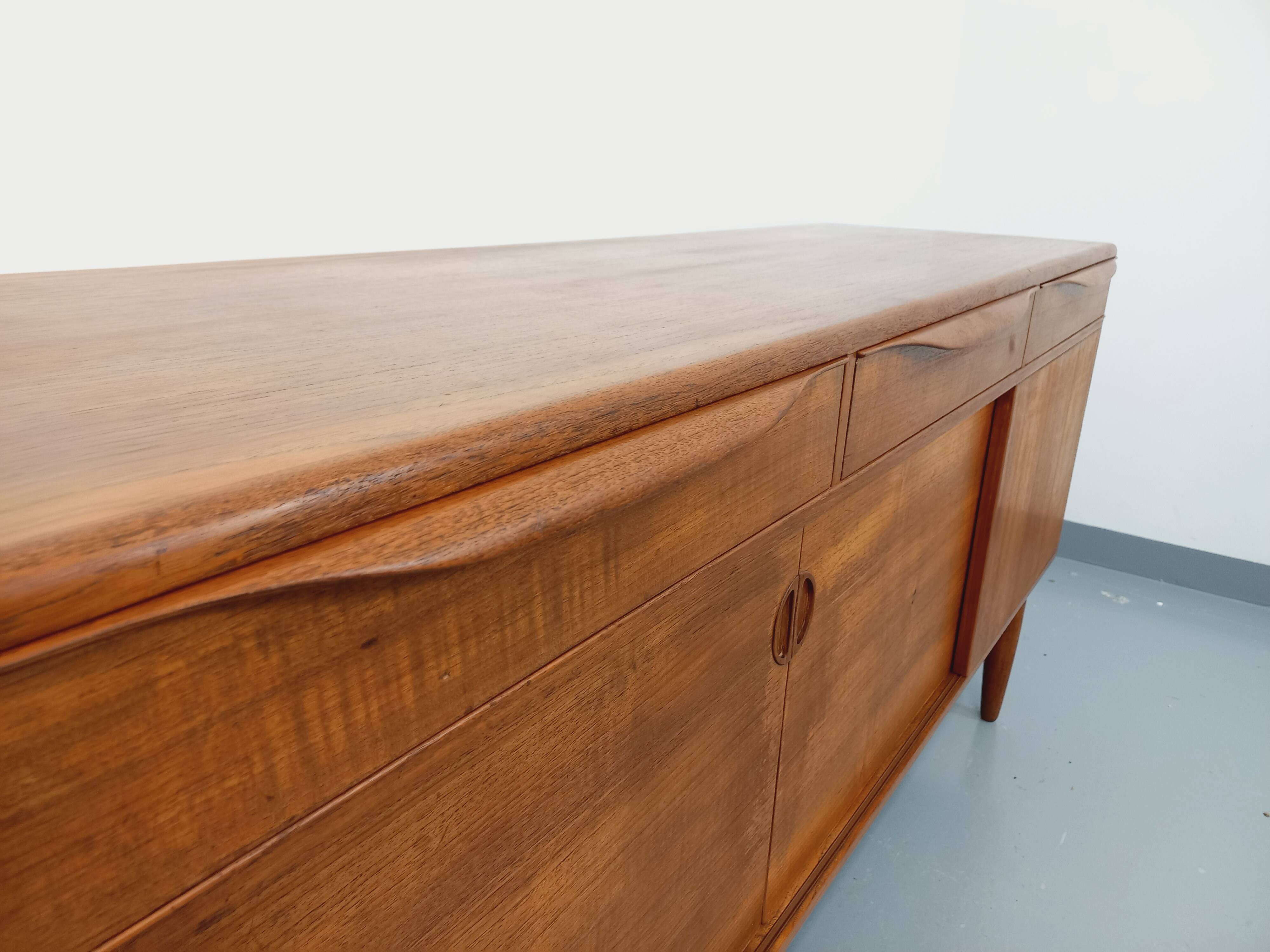 Vintage Scandinavian teak sideboard from the 60s, Johannes Andersen for Samcom