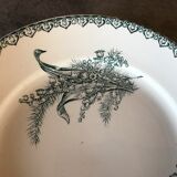 Flat hollow in earthenware st amandinoise st amand model lily of the valley