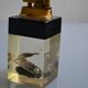 1970 Table lighter with pearl oyster in resin inclusion