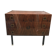Lacquered 3-drawer chest with rosewood veneer.