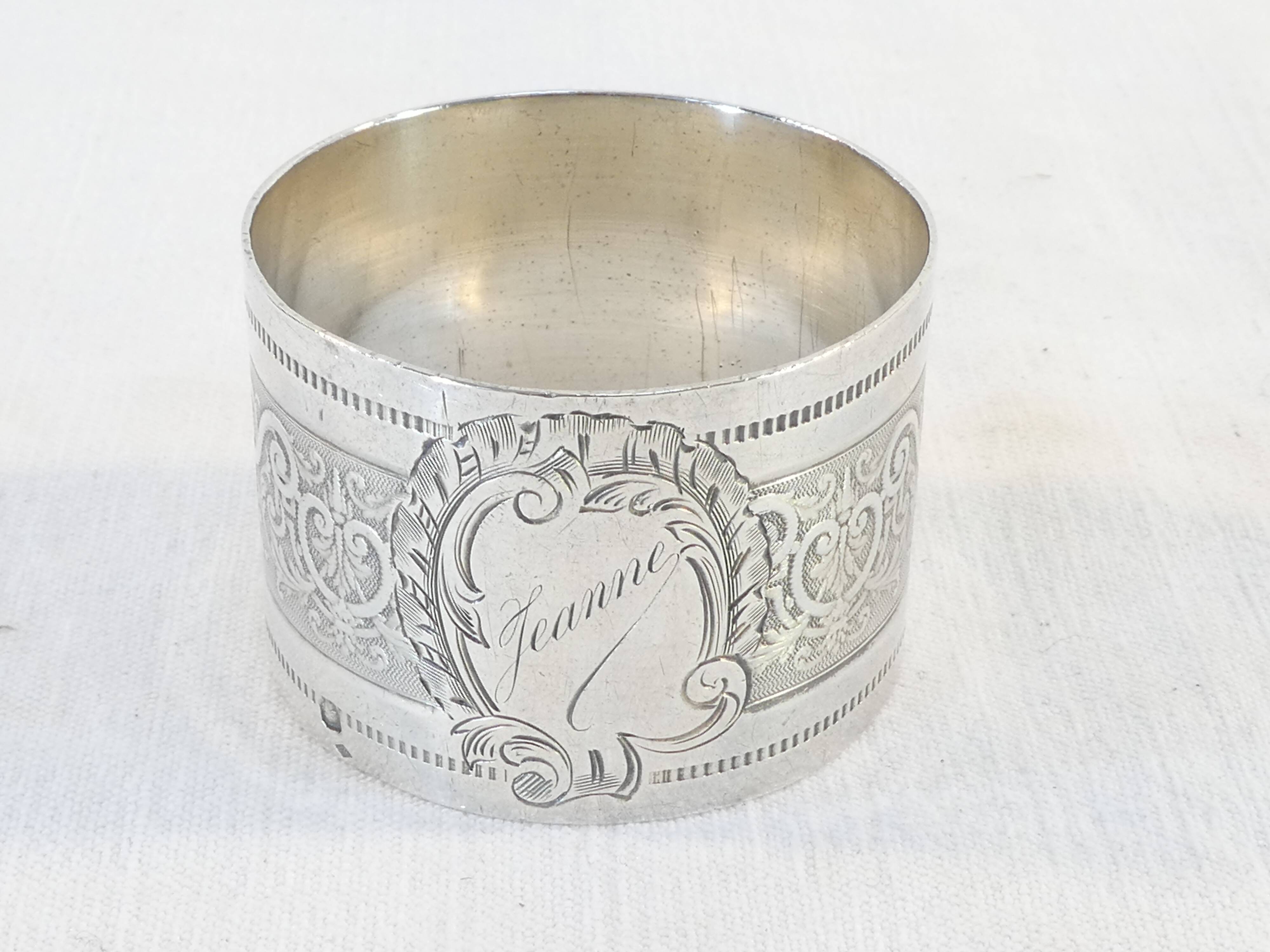 Solid silver towel round minerva orfevre hage henri