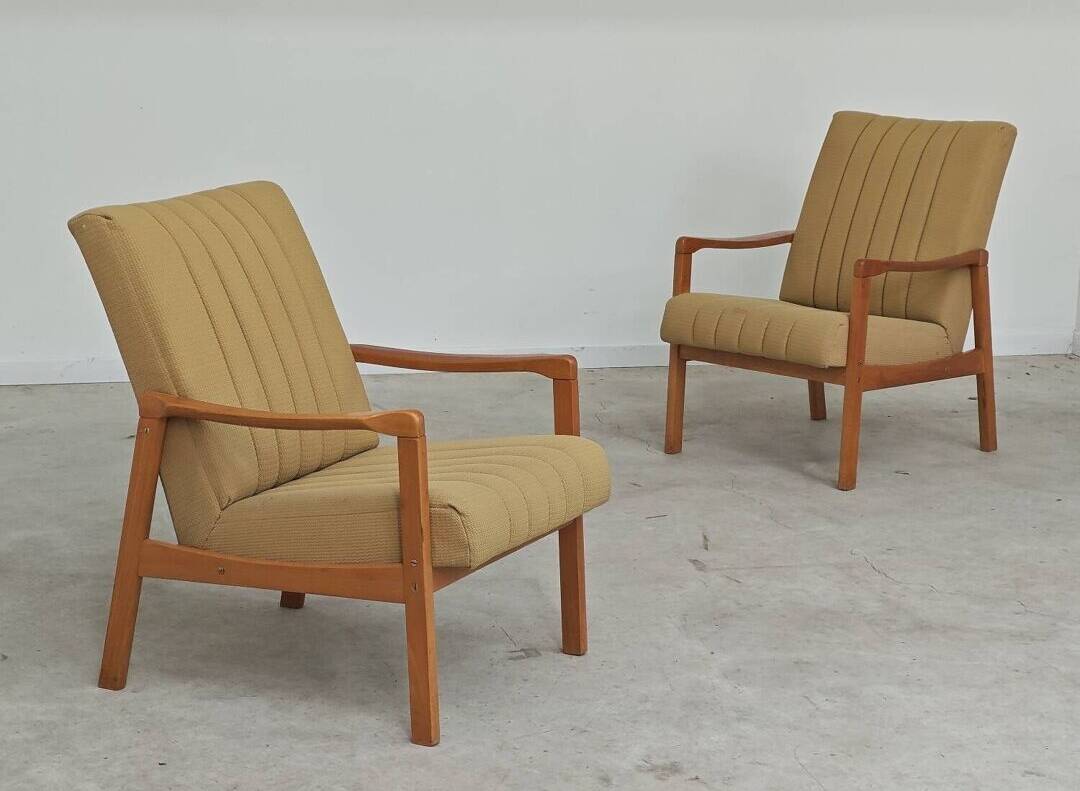 Paire de fauteuils Jitona Sobeslav Ex Tchécoslovaquie