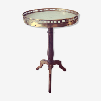 Louis XVI style marble and brass side table