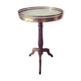 Louis XVI style marble and brass side table