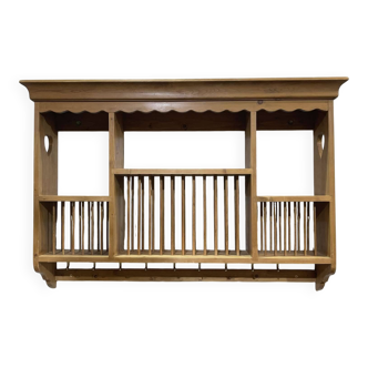 1980s English wall shelf made of pine