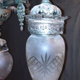 Chandelier 1900 metal and glass