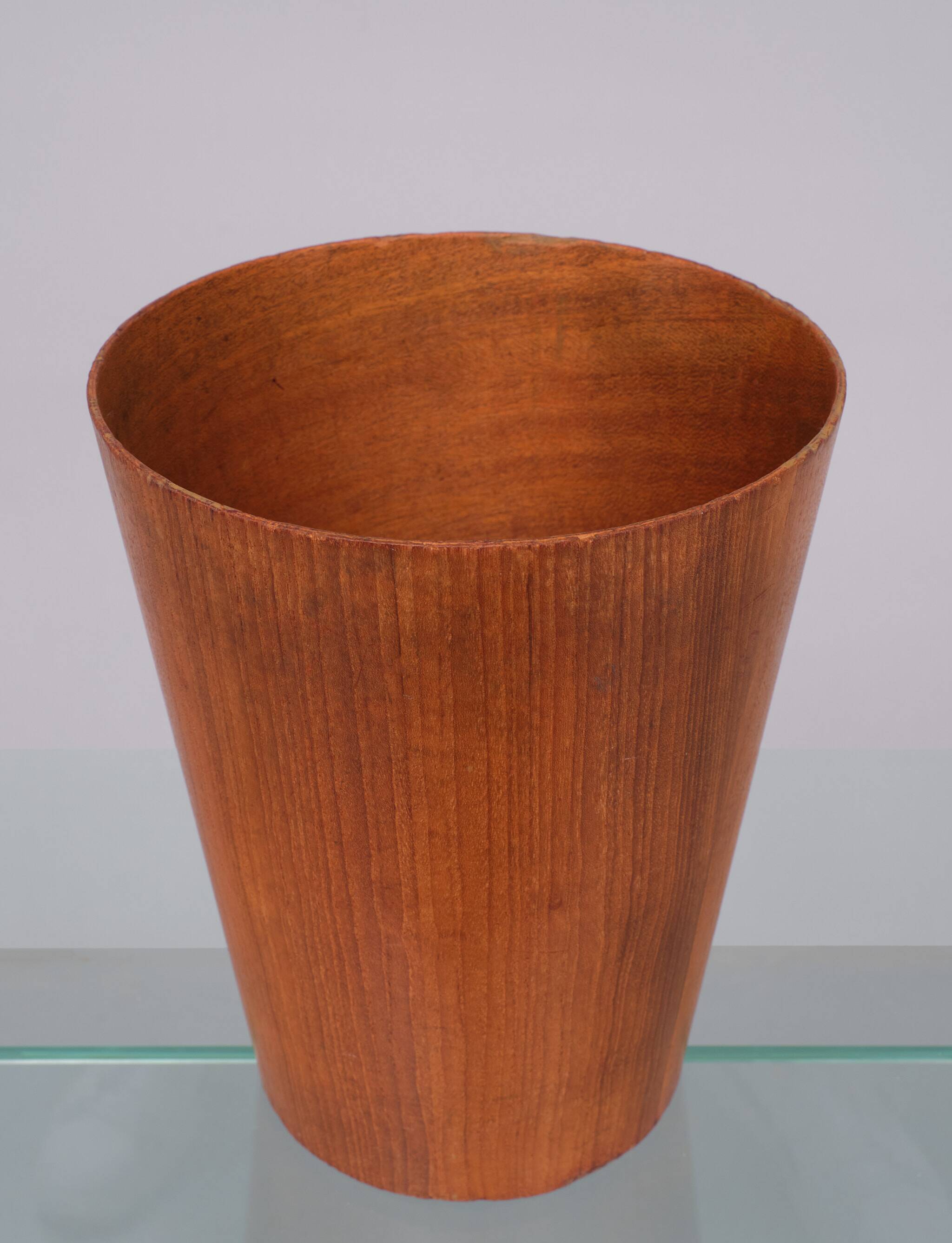 Teak round Paper Basket 1960s Sweden