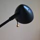 Vintage postmodernist metal and wood table lamp from the 1980s