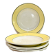 5 hollow plates ceranord faïence-provence yellow and green