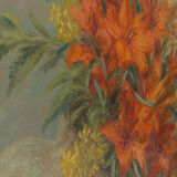 Red Lilies, Oil on Canvas, 74 x 74 cm