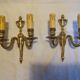 Pair of bronze wall lights