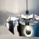 Large Space-Age chandelier from the 60s/70s.