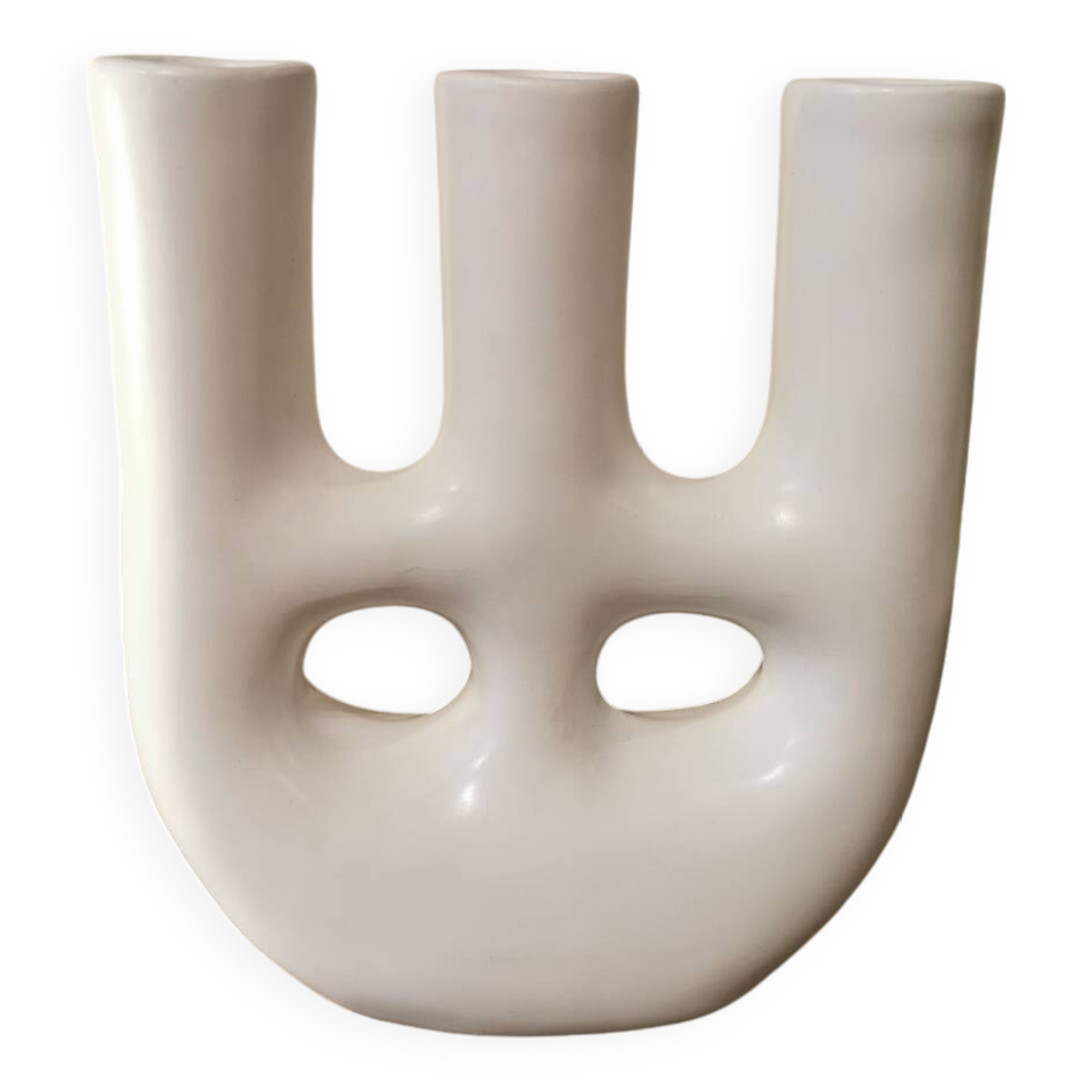 White Tadelakt Vase Morocco