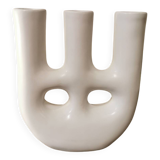 White Tadelakt Vase Morocco