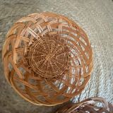3 matching wicker bread baskets.