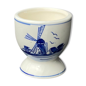 Coquetier en céramique blanc/bleu - Delft Holand
