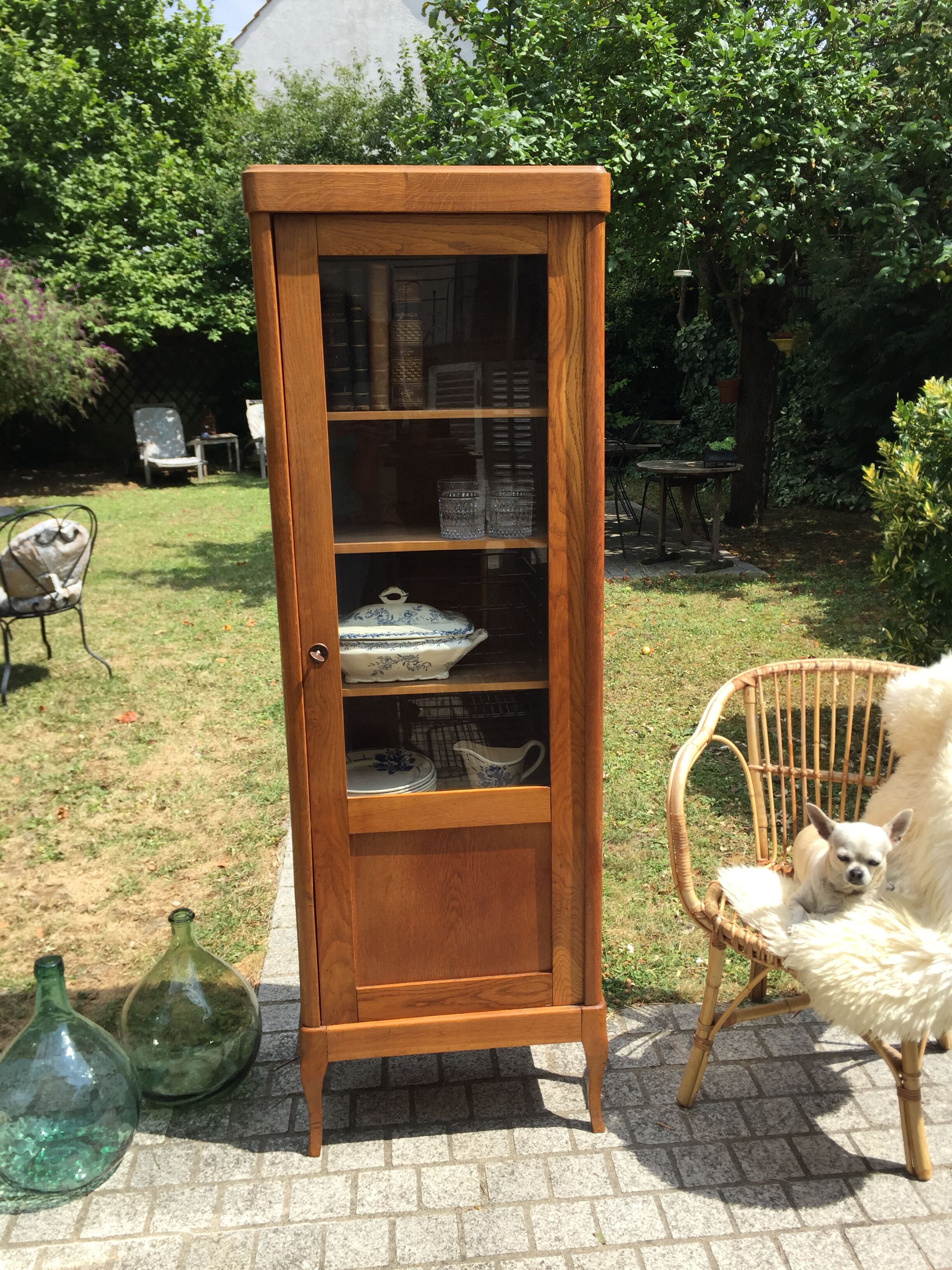 Cabinet with showcase vintage 1960 hosier
