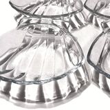 set of 6 glass scallops
