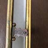 Gold vintage triptych barber mirror, 1920, 27x66cm
