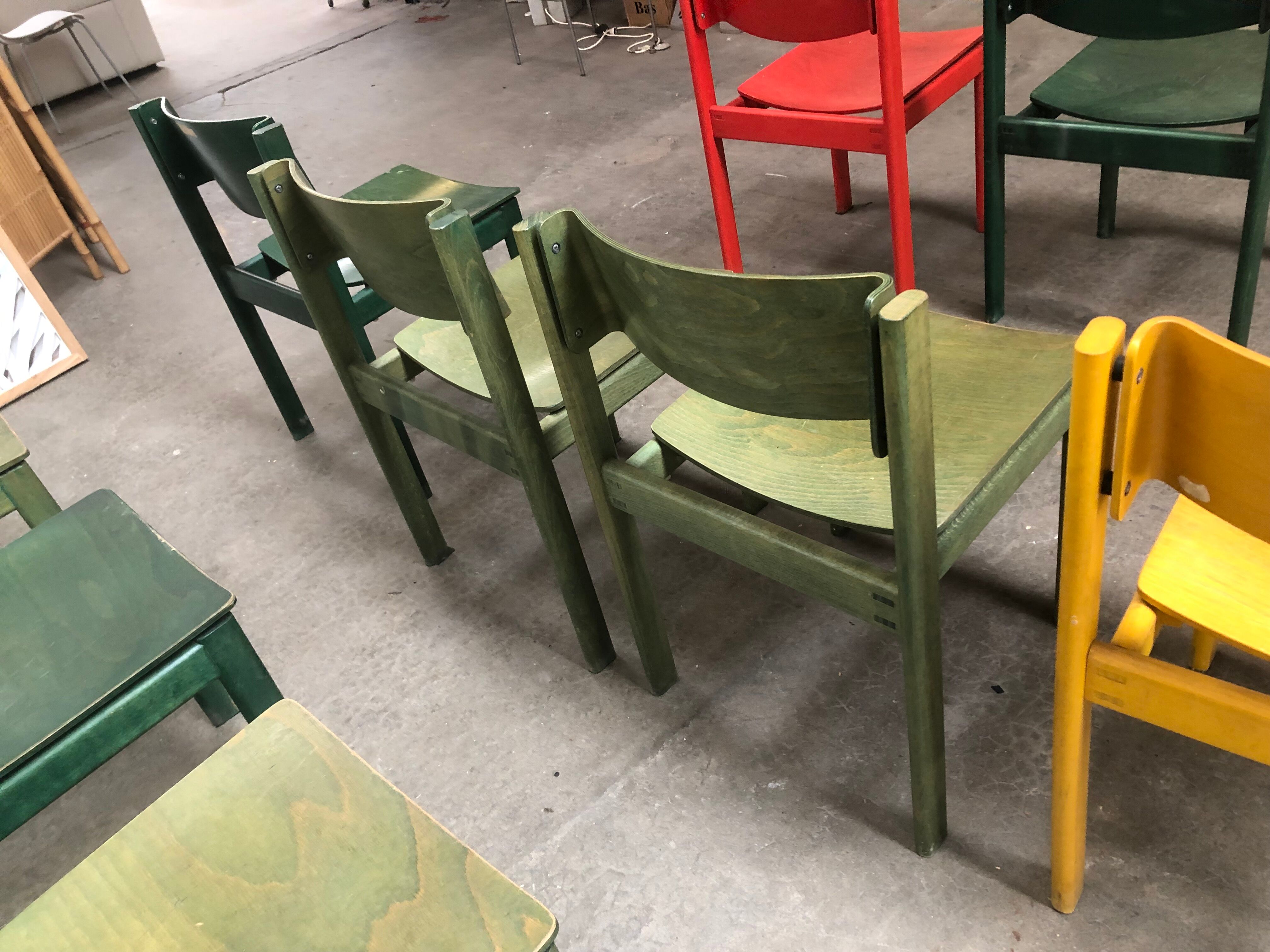 Series 10 colorful chairs design of the 80s