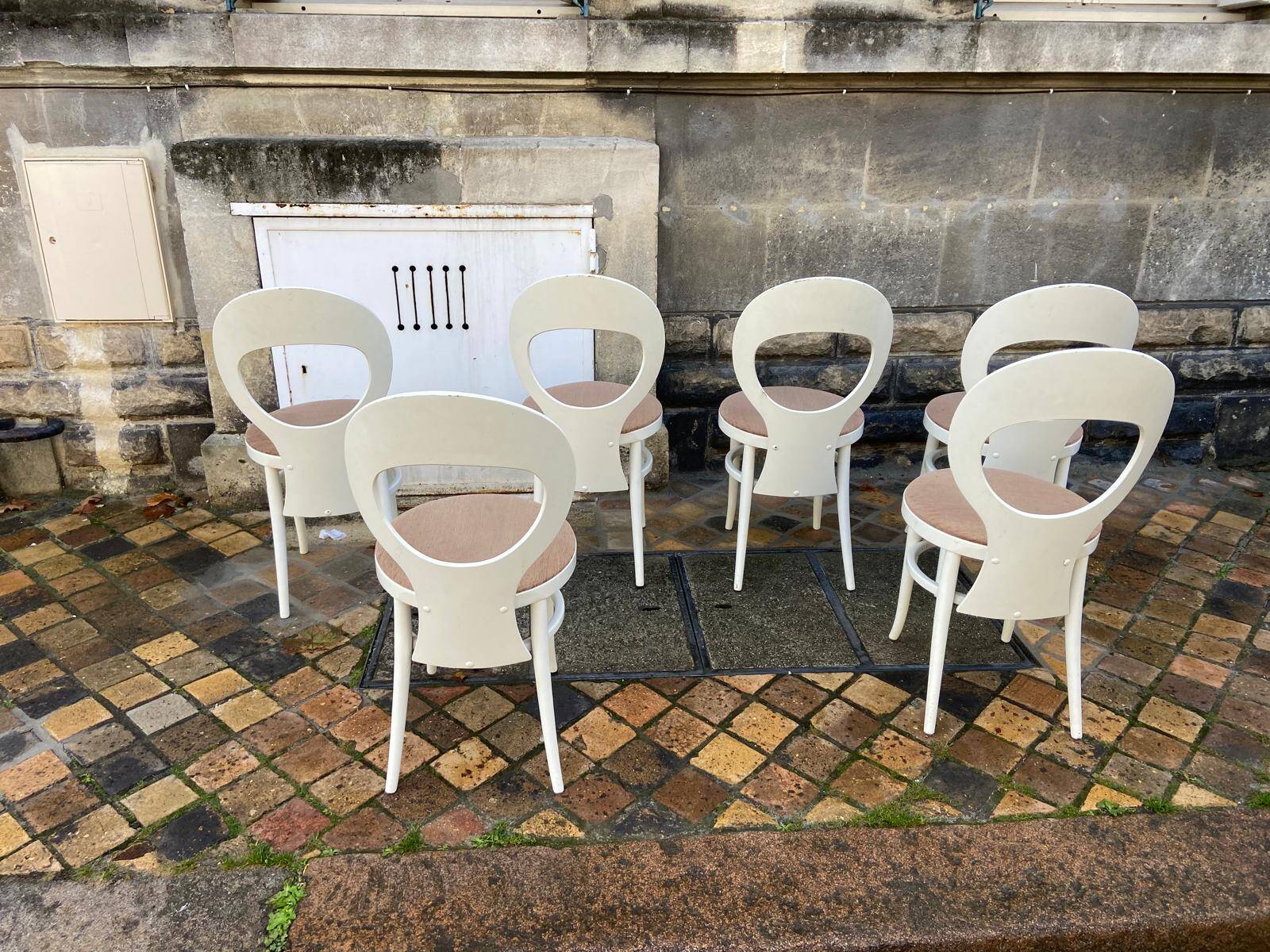 6 "Mouette" chairs by Baumann - 1960s/70s