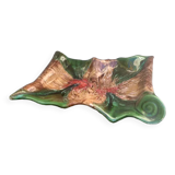 Vintage vallauris style glazed ceramic fruit cup