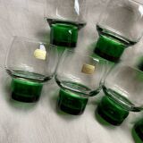 Verres à eau retro pied vert luminarc