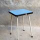 Blue Formica stool