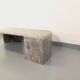 Vintage gray marble coffee table from the 70s