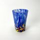 Set of 6 blown glass Venetian glasses with Murano murrine.