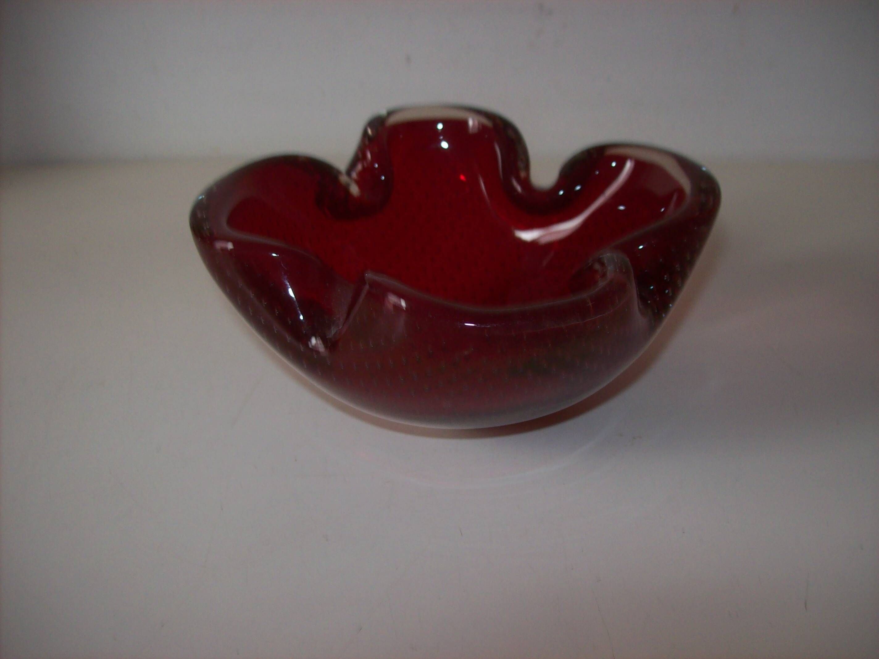 Murano glass bowl by Flavio Poli for Seguso