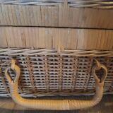 Large Vintage Rattan Suitcase - LPR047