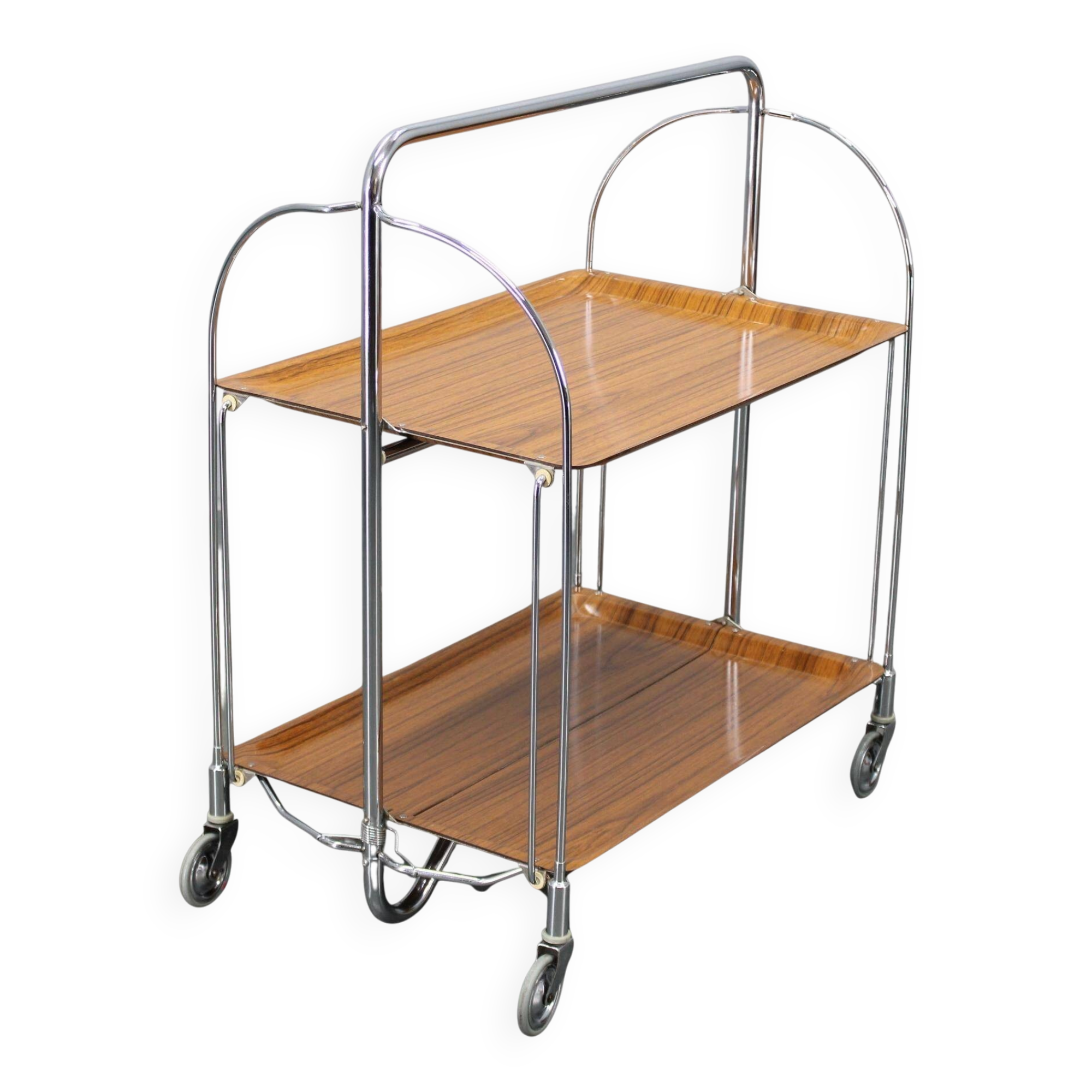 Mid-century folding serving cart, Italy, 1970s
