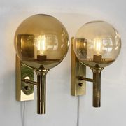 Pair of wall lights/sconces by Svend Mejlstrøm for Mejlstrøm Belysning. Denmark 1960s
