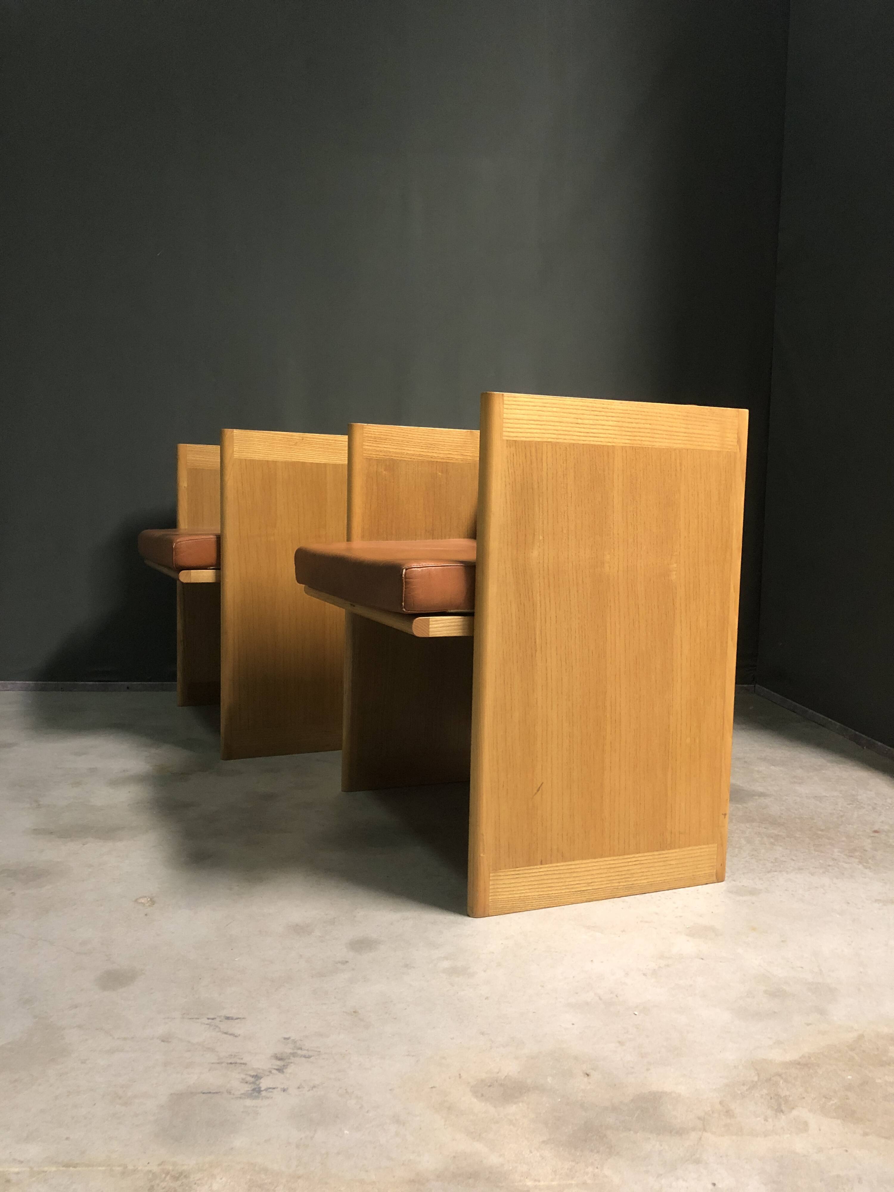 Pair of 1980's italian cubic armchairs