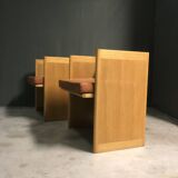 Pair of 1980's italian cubic armchairs