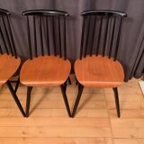 Set of four Fanett chairs in the Ilmari Tapiovaara style, Finland, 1960s