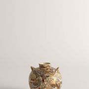 Satsuma Earthenware Vases, Hand-Painted Polychrome, Japan, Set of 2
