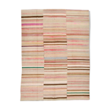 Striped wool kilim rug, 216x292 cm