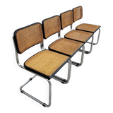 Set of 4 Marcel Breuer cesca black b32 chairs