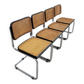 Série de 4 chaises b32 Marcel Breuer cesca noir