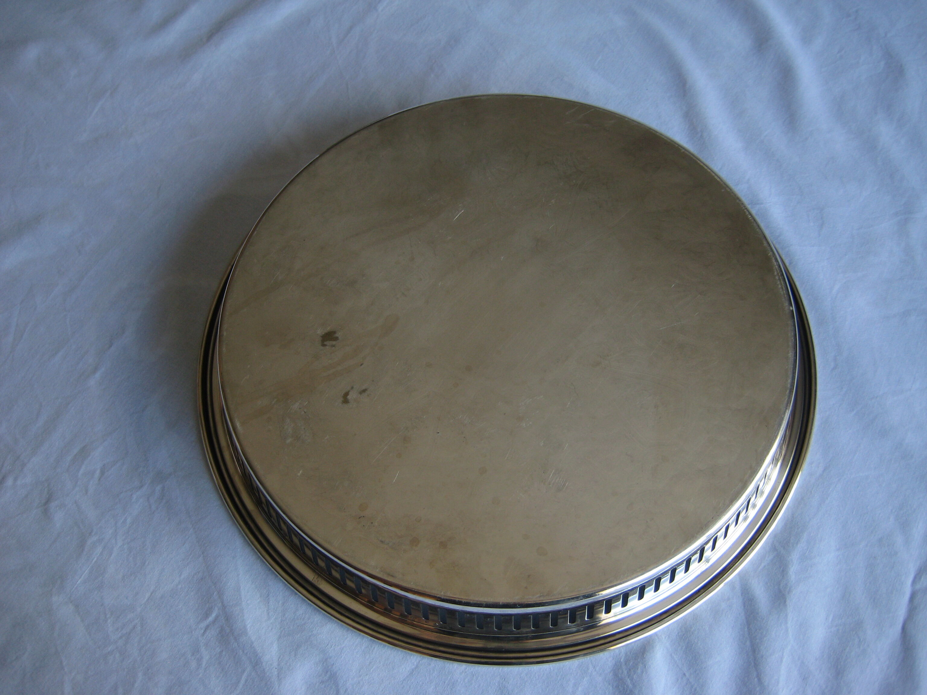 Fleuron silver metal tray - Christofle