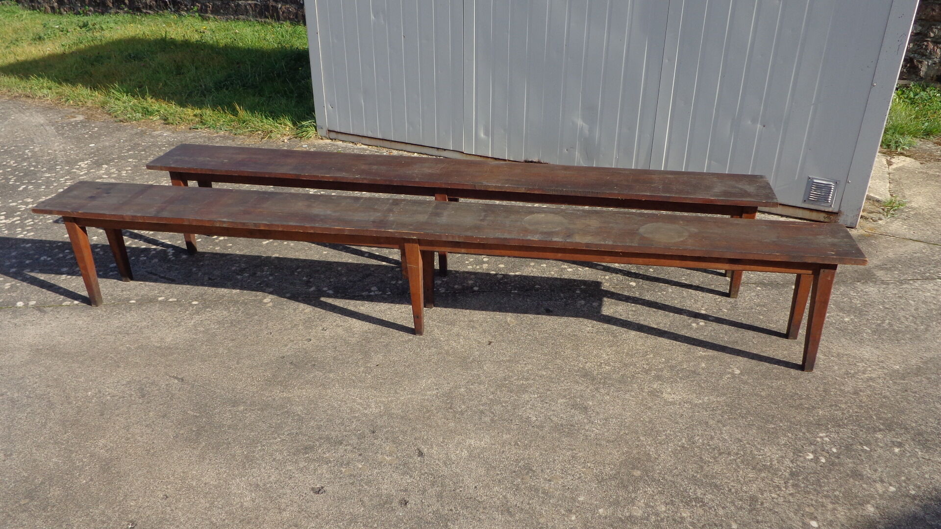 Set de 2 bancs de ferme