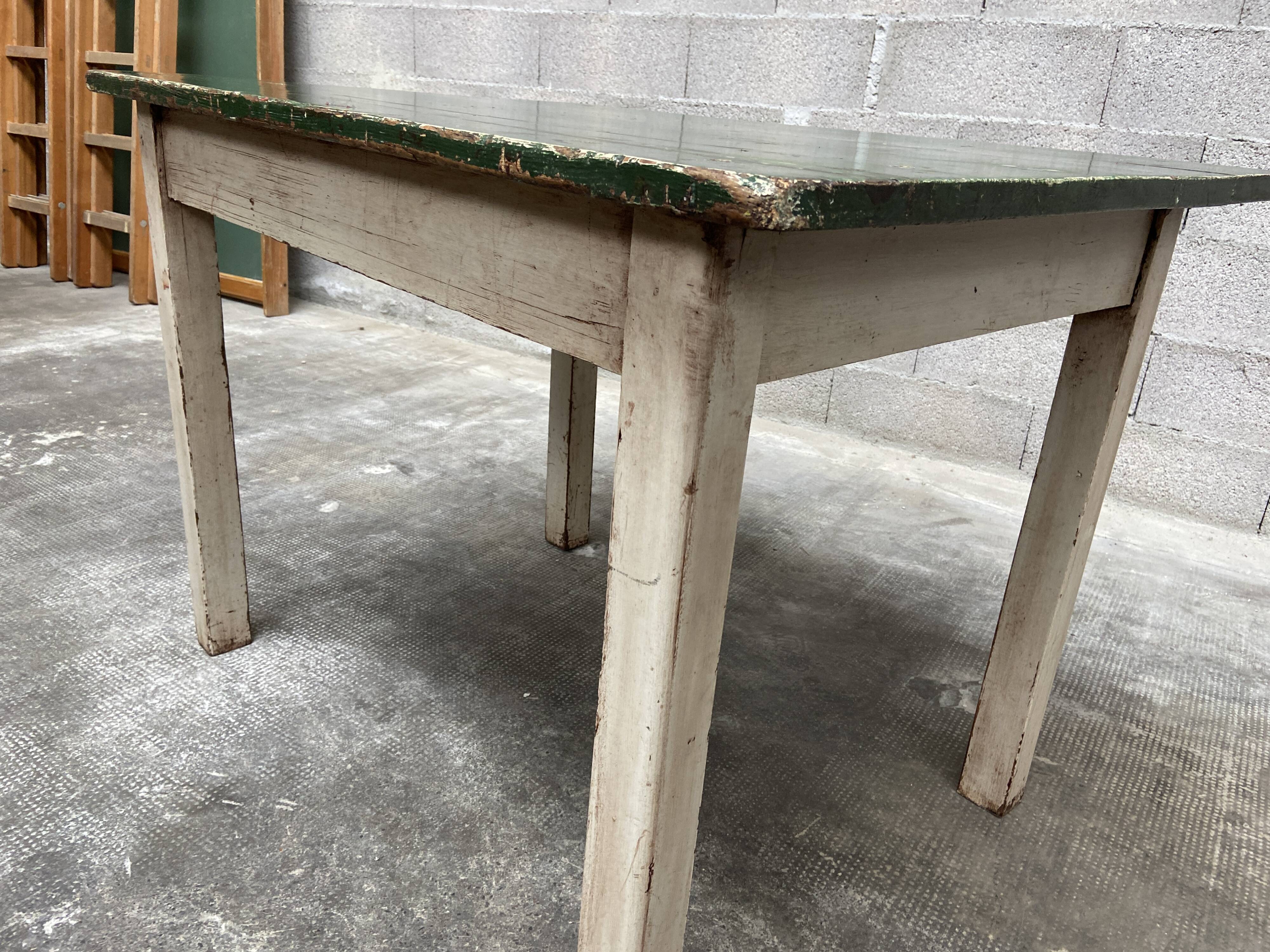 Table de ferme shabby chic vintage 1950