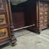 1930s Barber Cabinet | Double Salon Unit with Marble & Mirror