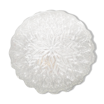 Vintage old ceiling lamp in star pressed glass 1960/70 Ø 20 cm