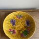 Round barbotine dish with fruit decoration Sarreguemines