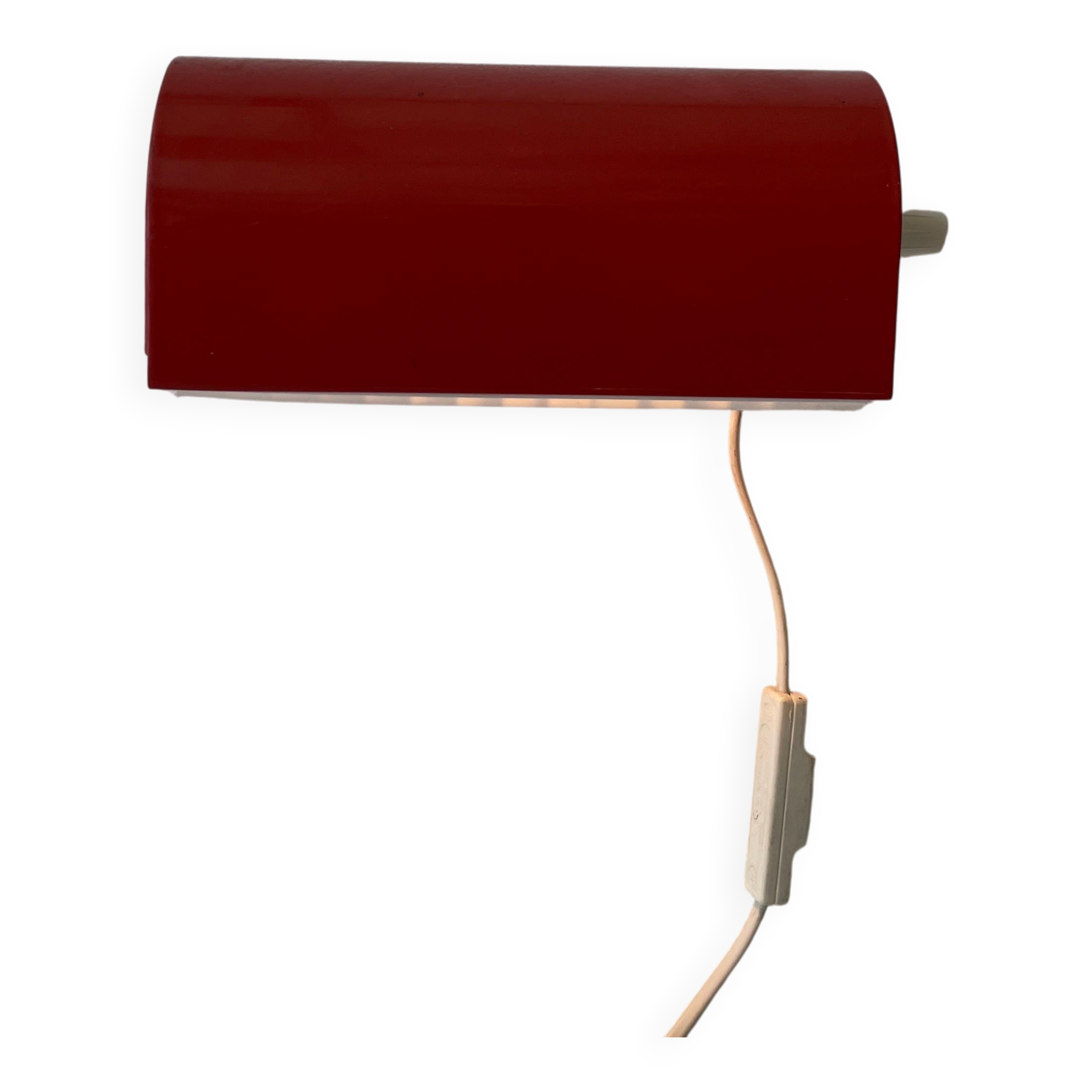 Simple red metal wall light from the AGE, 1970s, Germany.