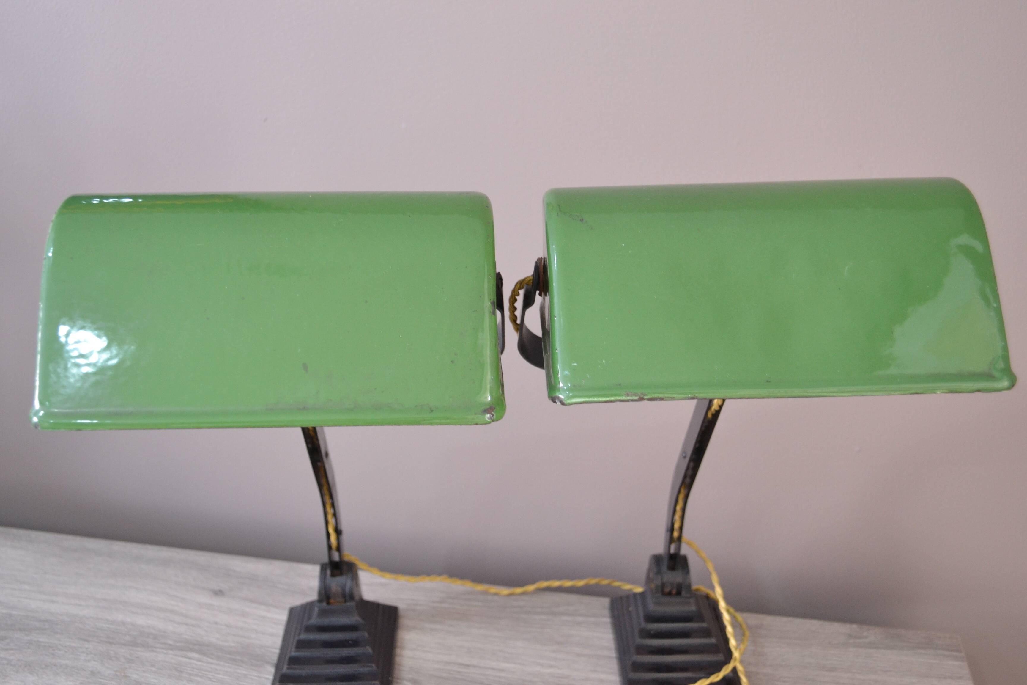 Pair of Art Deco desk lamps, 1930